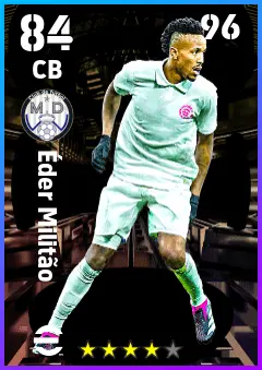 Eder Militao eFootball 2026 player card — 84 OVR CB