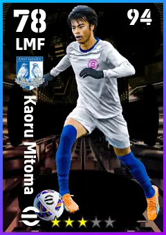 Kaoru Mitoma eFootball 2026 player card — 78 OVR LMF