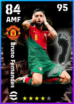 Bruno Fernandes eFootball 2026 player card — 84 OVR AMF