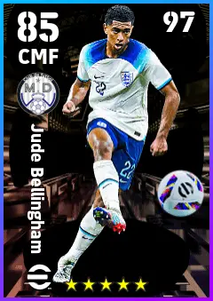 Jude Bellingham eFootball 2026 player card — 85 OVR CMF