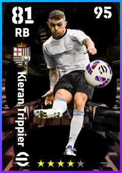 Kieran Trippier eFootball 2026 player card — 81 OVR RB