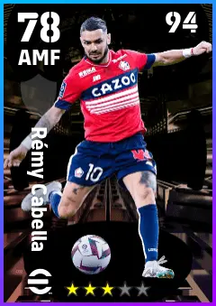 Remy Cabella eFootball 2026 player card — 78 OVR AMF