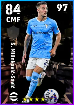 S. Milinkovic-Savic eFootball 2026 player card — 84 OVR CMF