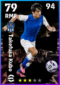 Takefusa Kubo eFootball 2026 player card — 79 OVR RMF