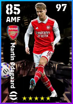 Martin Odegaard eFootball 2026 player card — 85 OVR AMF