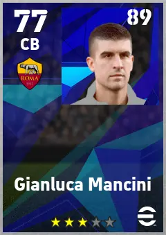Gianluca Mancini eFootball 2026 player card — 77 OVR CB