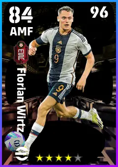 Florian Wirtz eFootball 2026 player card — 84 OVR AMF