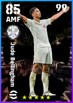 Jude Bellingham eFootball 2026 player card — 85 OVR AMF
