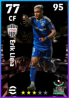 Erik Lima eFootball 2026 player card — 77 OVR CF