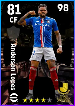 Anderson Lopes eFootball 2026 player card — 81 OVR CF