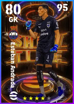 Esteban Andrada eFootball 2026 player card — 80 OVR GK