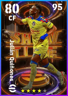 Julian Quinones eFootball 2026 player card — 80 OVR CF