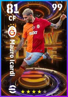 Mauro Icardi eFootball 2026 player card — 81 OVR CF