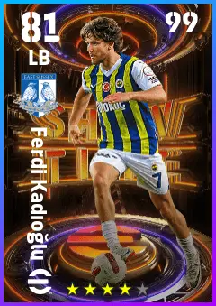 Ferdi Kadioglu eFootball 2026 player card — 81 OVR LB