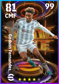 Gedson Fernandes eFootball 2026 player card — 81 OVR CMF