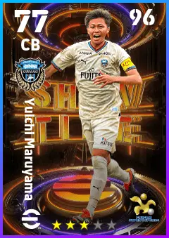 Yuichi Maruyama eFootball 2026 player card — 77 OVR CB