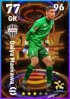 Daiya Maekawa eFootball 2026 player card — 77 OVR GK