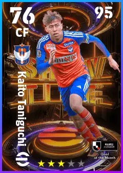 Kaito Taniguchi eFootball 2026 player card — 76 OVR CF