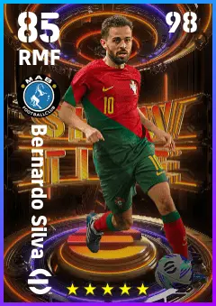 Bernardo Silva eFootball 2026 player card — 85 OVR RMF