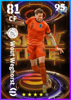 Wout Weghorst eFootball 2026 player card — 81 OVR CF