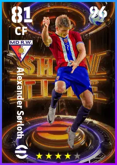 Alexander Sorloth eFootball 2026 player card — 81 OVR CF