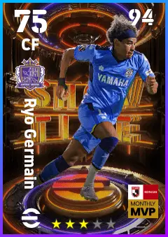 Ryo Germain eFootball 2026 player card — 75 OVR CF