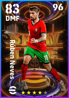 Ruben Neves eFootball 2026 player card — 83 OVR DMF