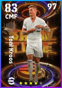 Toni Kroos eFootball 2026 player card — 83 OVR CMF