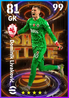 Dominik Livakovic eFootball 2026 player card — 81 OVR GK