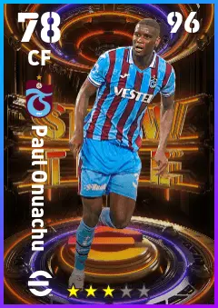 Paul Onuachu eFootball 2026 player card — 78 OVR CF
