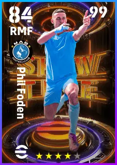Phil Foden eFootball 2026 player card — 84 OVR RMF