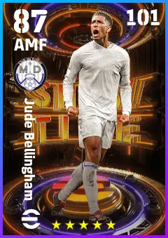 Jude Bellingham eFootball 2026 player card — 87 OVR AMF
