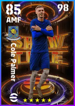 Cole Palmer eFootball 2026 player card — 85 OVR AMF