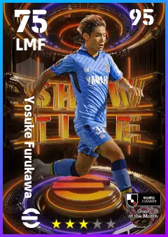 Yosuke Furukawa eFootball 2026 player card — 75 OVR LMF