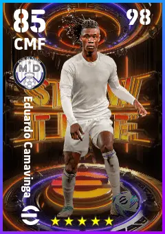 Eduardo Camavinga eFootball 2026 player card — 85 OVR CMF