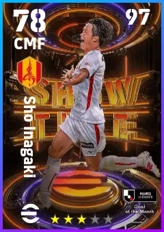 Sho Inagaki eFootball 2026 player card — 78 OVR CMF