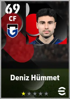 Deniz Hummet eFootball 2026 player card — 69 OVR CF
