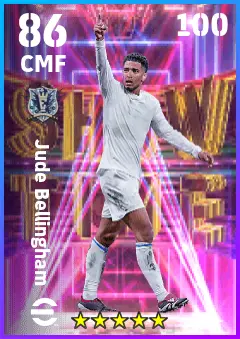 Jude Bellingham eFootball 2026 player card — 86 OVR CMF