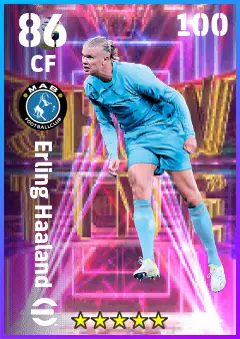 Erling Haaland eFootball 2026 player card — 86 OVR CF