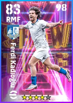 Ferdi Kadioglu eFootball 2026 player card — 83 OVR RMF