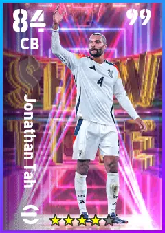 Jonathan Tah eFootball 2026 player card — 84 OVR CB