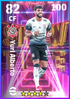 Yuri Alberto eFootball 2026 player card — 82 OVR CF