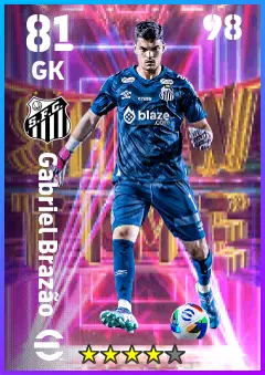 Gabriel Brazao eFootball 2026 player card — 81 OVR GK
