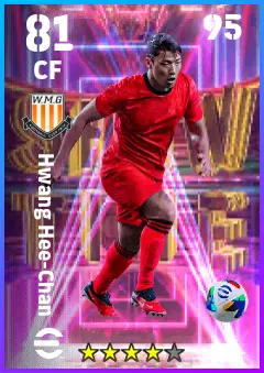 Hwang Hee-Chan eFootball 2026 player card — 81 OVR CF
