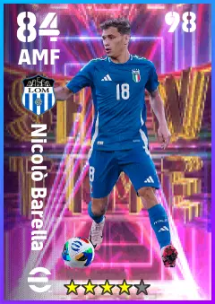 Nicolo Barella eFootball 2026 player card — 84 OVR AMF