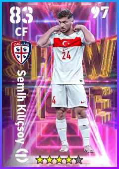 Semih Kilicsoy eFootball 2026 player card — 83 OVR CF