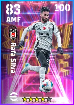 Rafa Silva eFootball 2026 player card — 83 OVR AMF