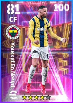 Youssef En Nesyri eFootball 2026 player card — 81 OVR CF
