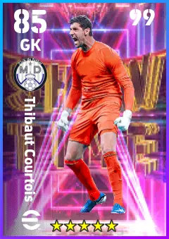 Thibaut Courtois eFootball 2026 player card — 85 OVR GK
