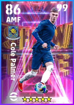 Cole Palmer eFootball 2026 player card — 86 OVR AMF